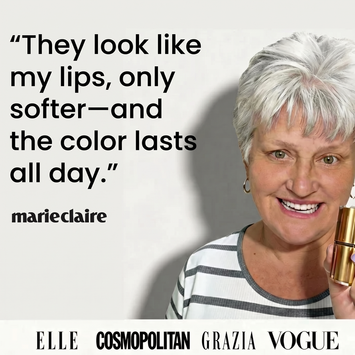 Reveline pH Glow Lip Tint — customer testimonial and press logos