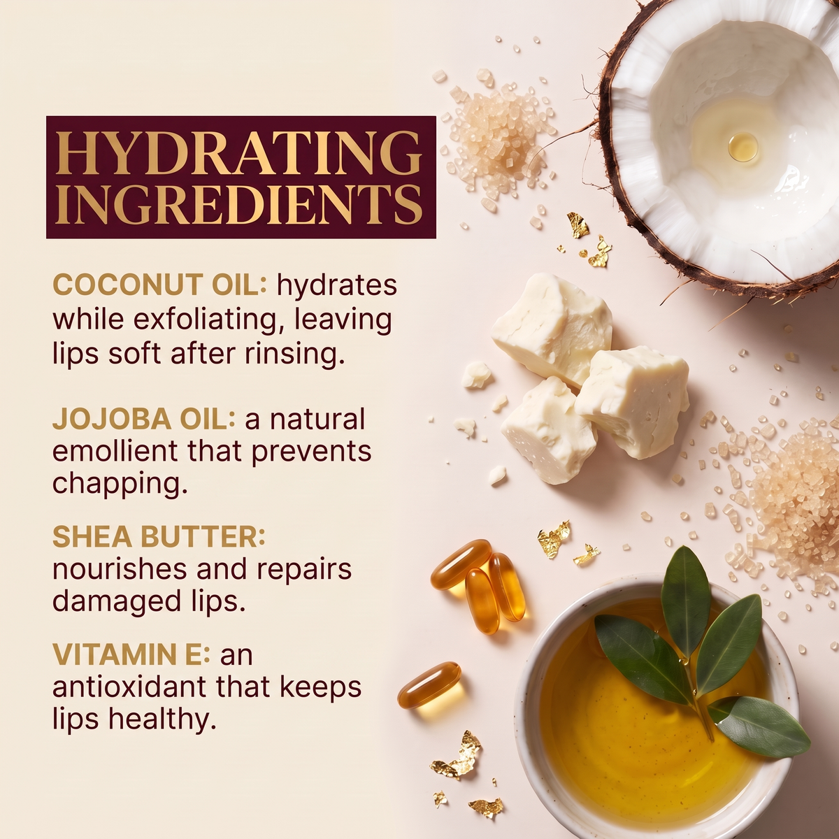 Reveline Coconut Lip Scrub — hydrating ingredients