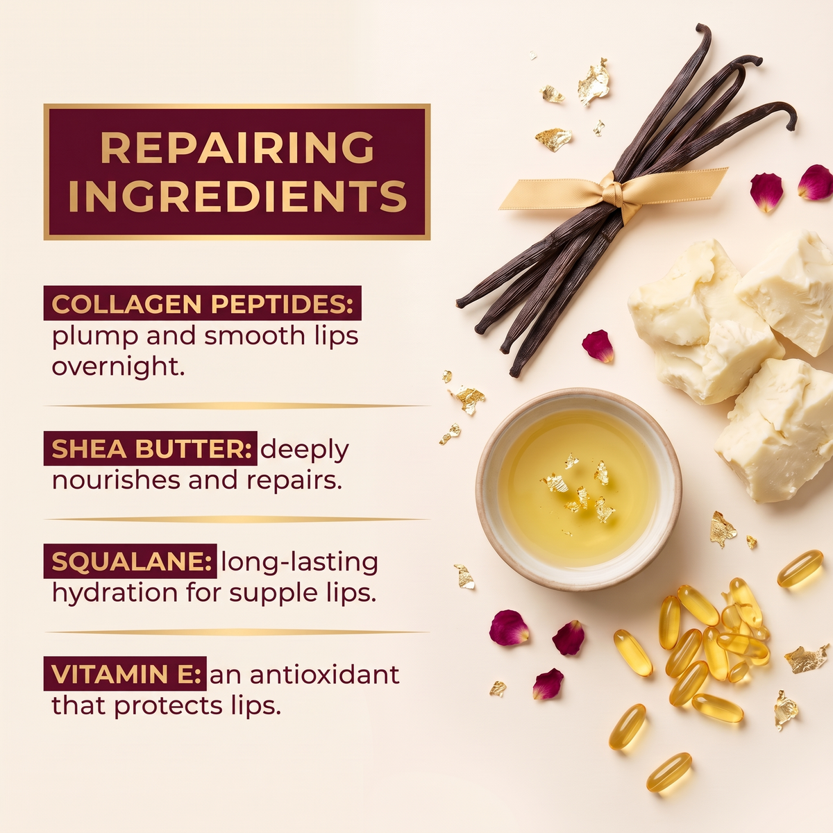 Reveline Collagen Lip Mask — repairing ingredients