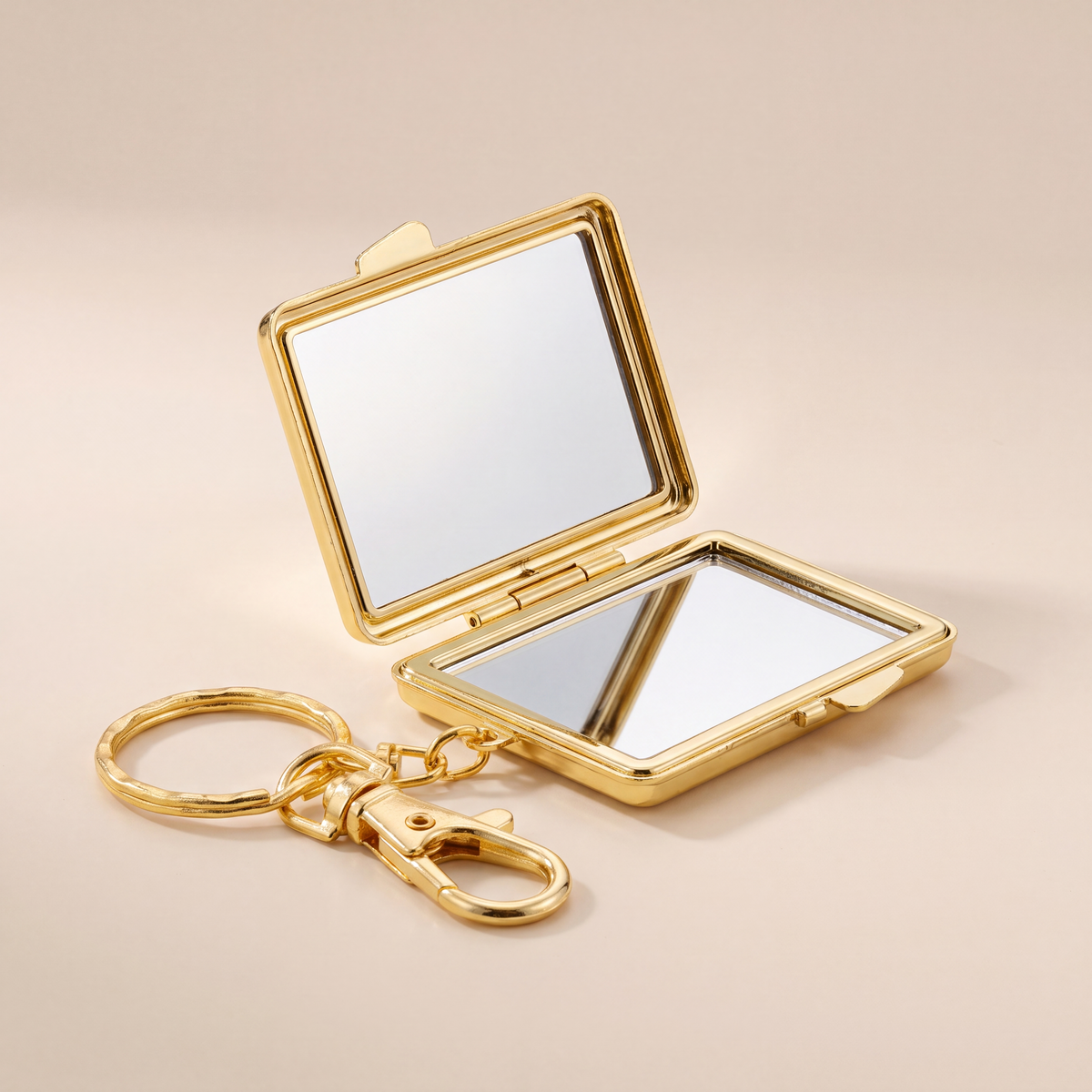 Reveline gold pocket mirror open