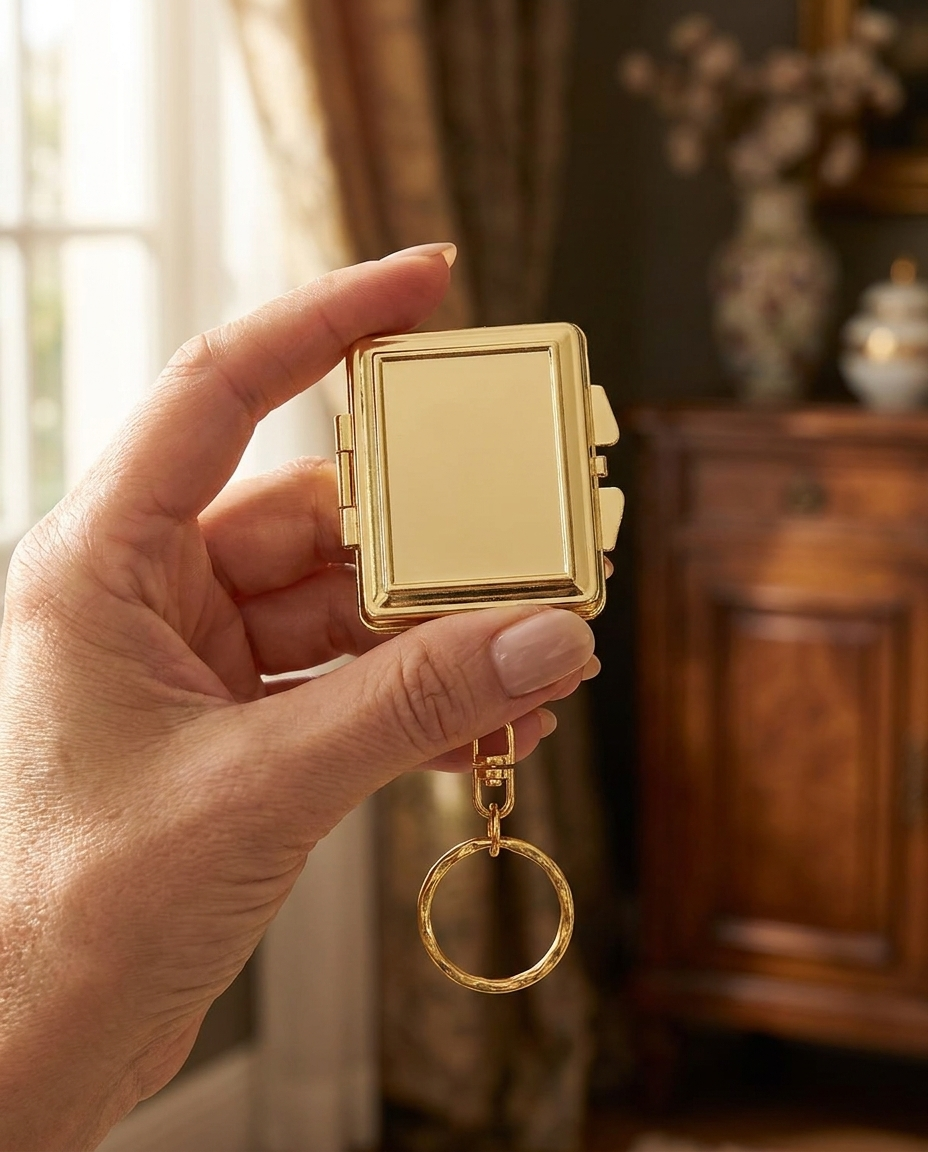 Reveline gold pocket mirror closed